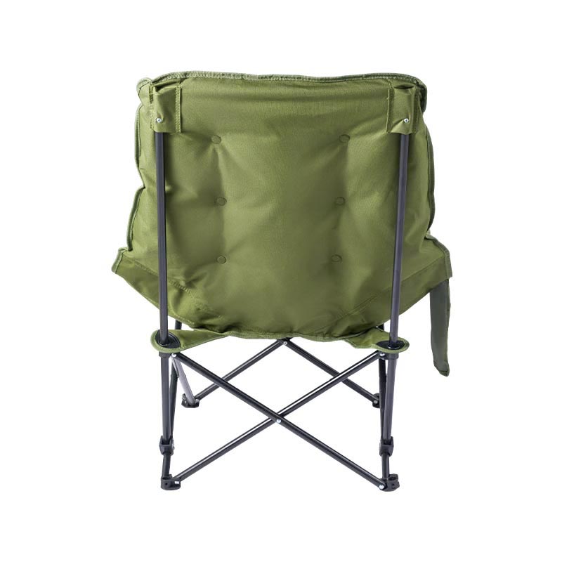 Padded high moon chair with side pocket