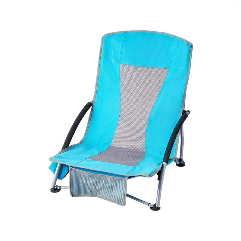 Low Back Sling Chair with Cup Holder