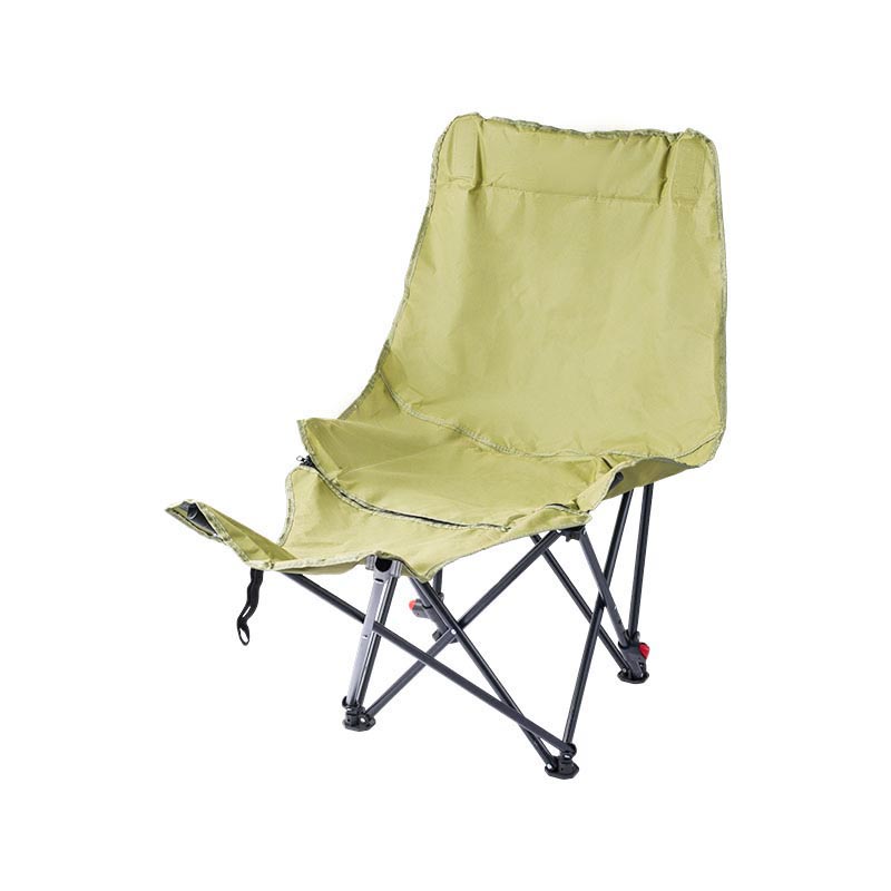 Outdoor folding chair with leg dragging